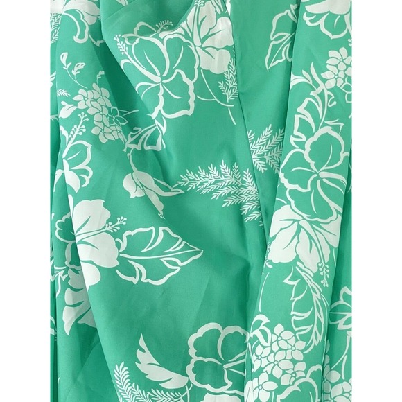 Vintage 70s - Hilo Hatties Pareau Mint Hibiscus Floral Dress - Original New Tags - Picture 12 of 15